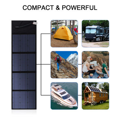 Panel solar plegable de 120W a prueba de agua para exteriores