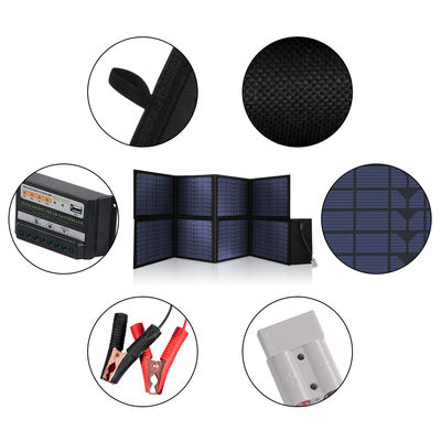 Paneles solares plegables monocristalinos de 120W con soporte perfecto para acampar al aire libre