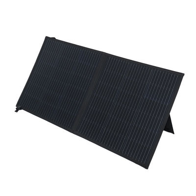 Célula solar célula monocristalina azul manta solar portátil de 100W con soporte para acampar