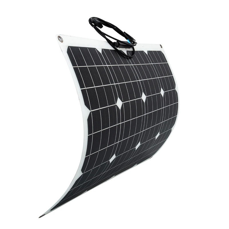 Panel solar semiflexible de 50W para barcos de automóviles con máxima eficiencia y superficie de ETFE